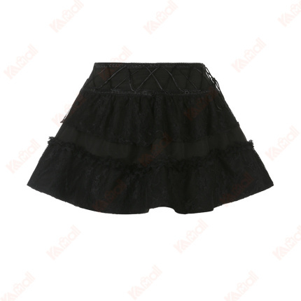mini jacquard woven black skirts